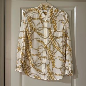 Equipment 100% silk chain design blouse